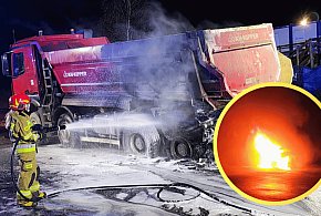 Pożar ciężarówki przy „Sokolniku”! Kierowcy ruszyli z gaśnicami-50333