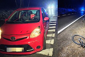 Auto uderzyło w rowerzystę. Wypadek pod Krągami-51676