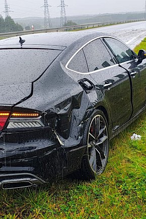 Rozbite Audi na obwodnicy Szczecinka-9163