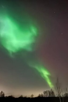 Zorza polarna nad regionem.-9459