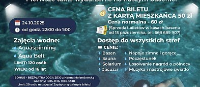 Relaks, muzyka, jacuzzi i aquaspinning nocą! Nocne Pływanie-1170