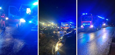 Zderzenie dwóch aut na DW171. Kobieta i dziecko trafili do szpitala.-51411