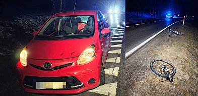Auto uderzyło w rowerzystę. Wypadek pod Krągami-51676