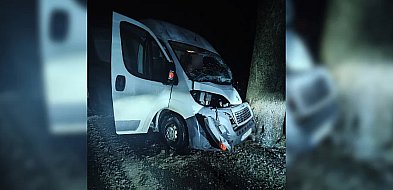 Poślizg i drzewo. Groźny poranek na DW172