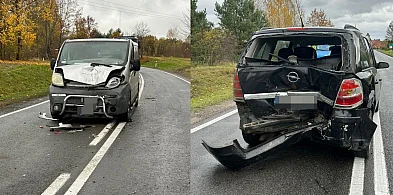 Zderzenie na krajowej „dwudziestce”. Jedna osoba trafiła do szpitala-50225