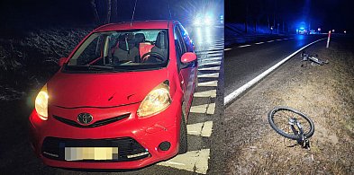Auto uderzyło w rowerzystę. Wypadek pod Krągami-51676