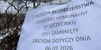 Cmentarz w Szczecinku zamknięty z powodu gołoledzi