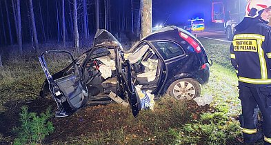 Nocny wypadek pod Szczecinkiem. Na jezdnię wybiegł dzik.-50504