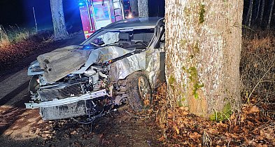 Poważny wypadek pod Storkowem. Opel uderzył w drzewo-51441