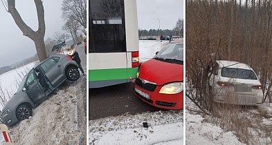 Marznące opady i gołoledź. Wiele kolizji, na szczęście bez rannych.