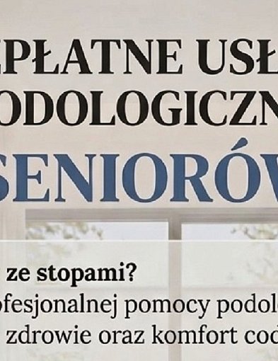 Bezpłatny podolog dla seniorów 60+ w Szczecinku