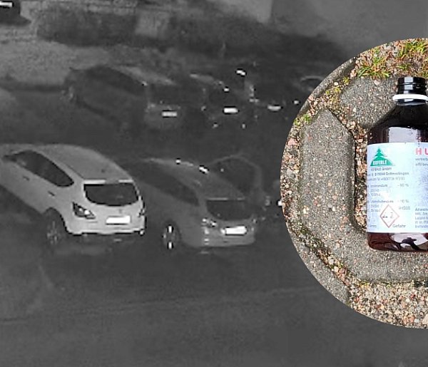 Oblał samochód śmierdzącą substancją. Monitoring nagrał sprawcę [WIDEO]-50618