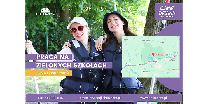 Praca na Zielonych Szkołach – dołącz do zespołu Camp Drawa!