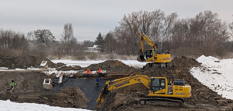Mróz spowolnił prace na S11 Bobolice–Szczecinek