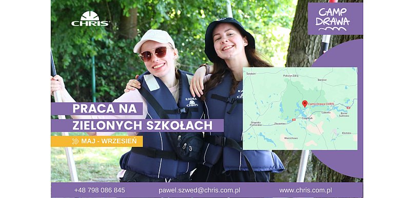 Praca na Zielonych Szkołach – dołącz do zespołu Camp Drawa!