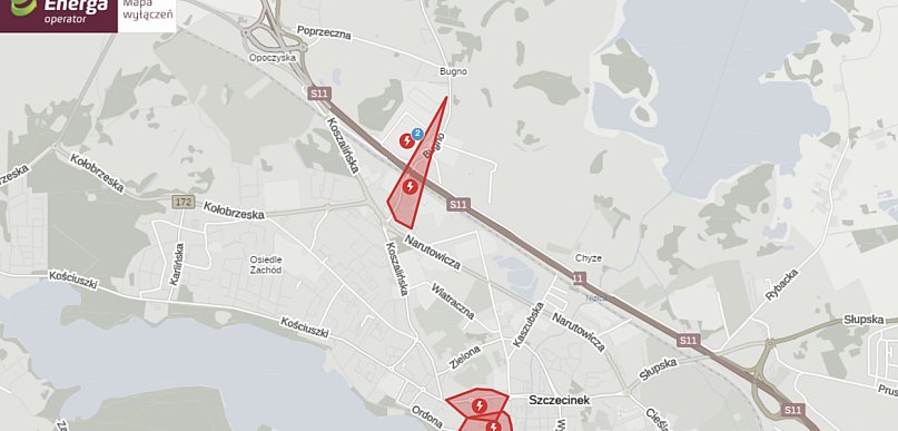 Awaria zasilania w Szczecinka. Są problemy z internetem