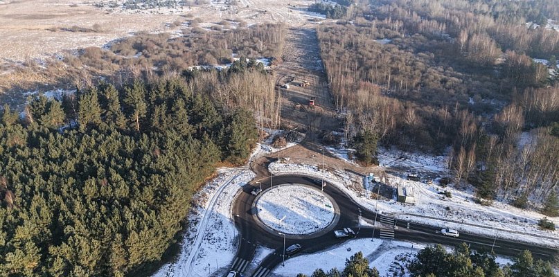 Zima nie przeszkadza. Obwodnica Szczecinka w budowie WIDEODRON - 52135