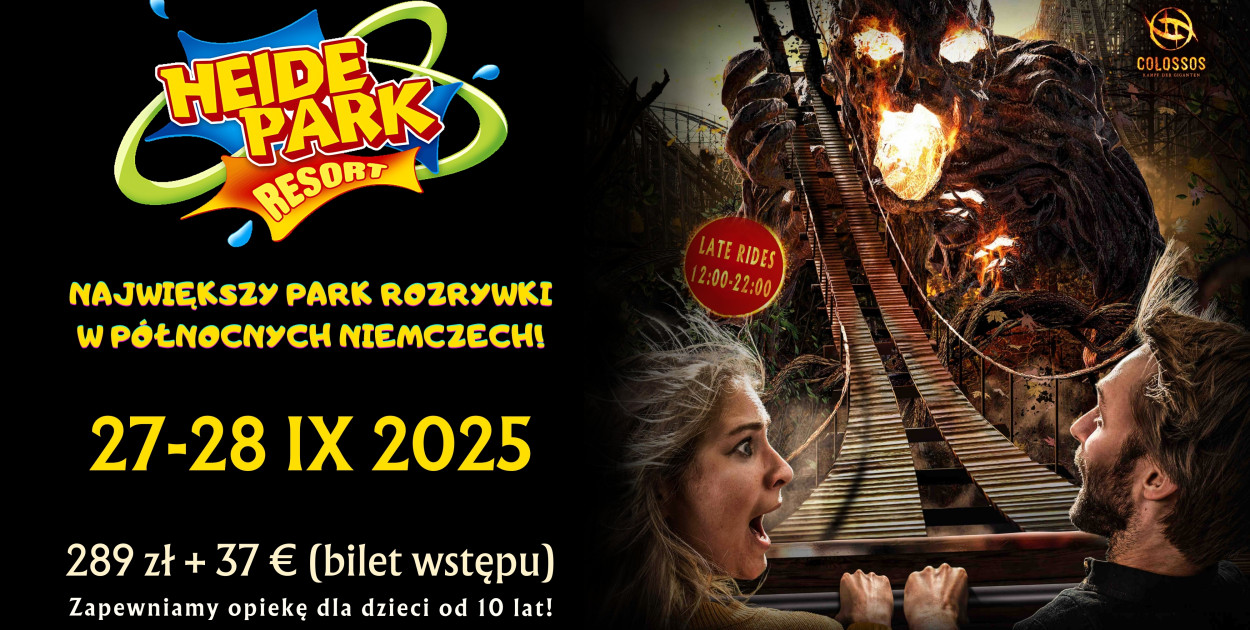Wrześniowa wycieczka do Heide-Parku w Niemczech na Late Rides