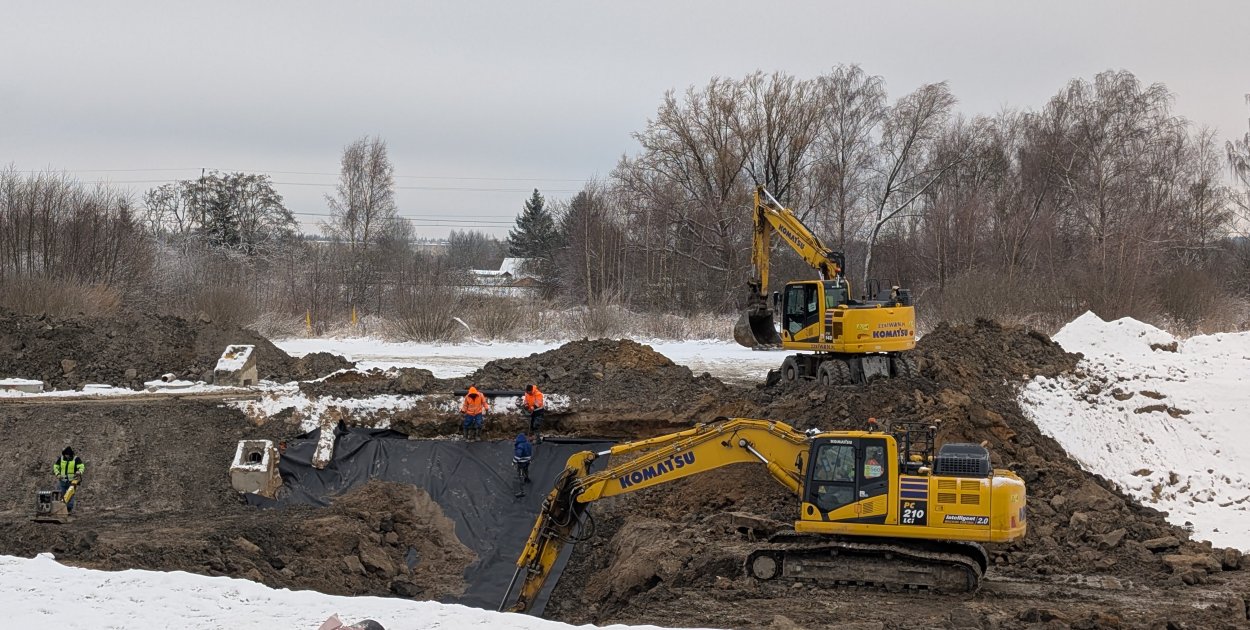 Mróz spowolnił prace na S11 Bobolice–Szczecinek