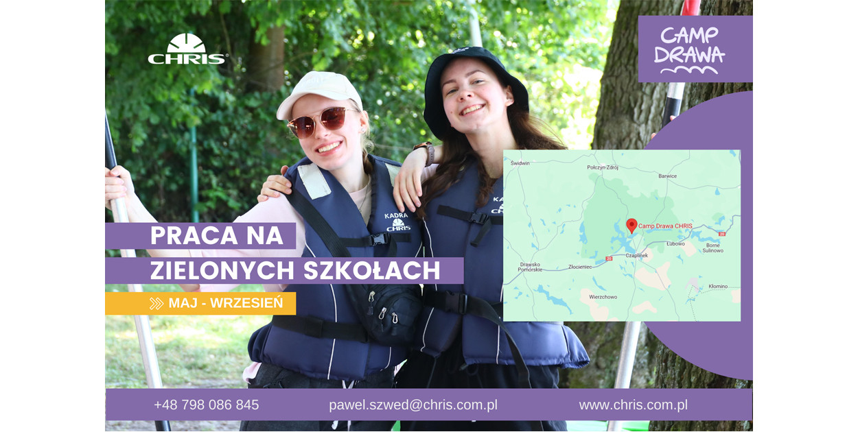 Praca na Zielonych Szkołach – dołącz do zespołu Camp Drawa!