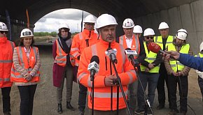 Minister Klimczak na budowie S11