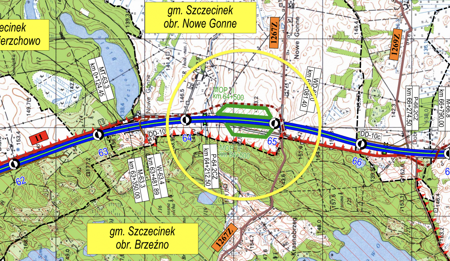 Plan orientacyjny S11 Bobolice - Szczecinek